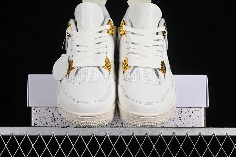 All categories Air Jordan Jordan series basketball shoes Air Jordan 4 Air Jordan 4 Retro "Metallic Gold" AJ4 Joe 4 meters white gold AQ9129-170